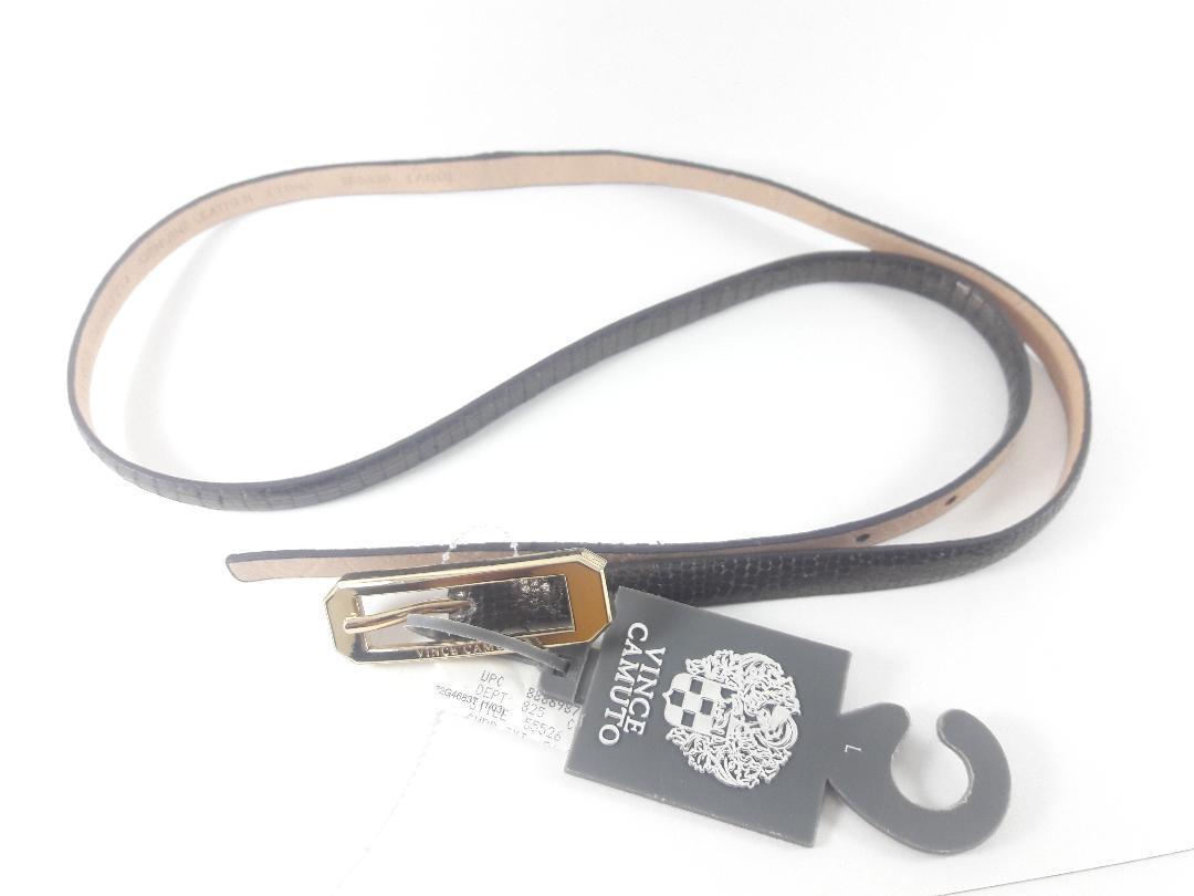 Vince Camuto Women&#39;s Brown Snakeskin Leather Skinny Belt L - $16.82