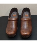 Dansko XP Womens Tooled Leather Brown Floral Professional Clogs 10 US / ... - $36.86