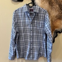 UNTUCKit Men’s Sz Large White 100% Cotton Plaid LS Shirt - $17.60