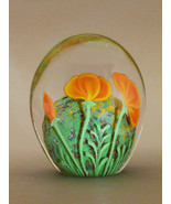 Orient & Flume Cased Art Glass California Gold Poppy Paperwe - $249.00