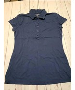 G.H Bass & Co medium blue short sleeve polo shirt - $6.50