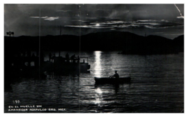 On the Dock at Dawn Acapulco Mexico RPPC Postcard Posted 1947  - £14.20 GBP