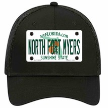 North Fort Myers Florida Novelty Black Mesh License Plate Hat - £23.17 GBP