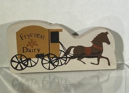 The Cats Meow Frycrest Dairy Horse Buggy Vintage Wooden Collectible Village - $5.00
