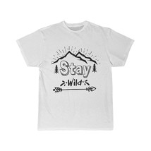 Stay Wild Cotton Graphic Tee: Inspirational Nature-Themed Artwork for Men - £14.77 GBP+