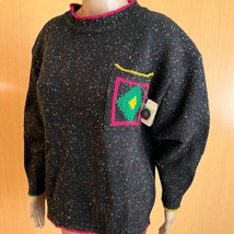 NEW Exchange Unlimited Women’s Sweater Rainbow Confetti Acrylic Wool Vin... - $24.95