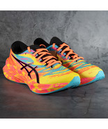 ASICS Women's Novablast 3 Running Shoes Aquarium Vibrant/Yellow Pink Size 9 - $152.19 CAD