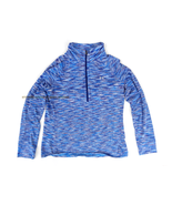 Womens Under Armour Blue Semi Fit Long Sleeve Large Shirt Zip Top athlet... - $6.50
