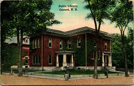 Public Library Building Concord New Hampshire NH UNP 1910s DB Postcard B8 - £2.41 GBP