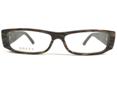 Gucci Eyeglasses Frames GG 2922 LGS Brown Horn Rectangular Full Rim 50-13-135 - $158.74
