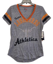 G-III Women&#39;s Texas Longhorns V-Neck T-shirt-Burnt Orange/Heather Grey, Medium - £26.56 GBP