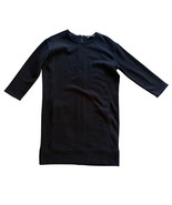 Athleta Black Long-Sleeve Dress With Back Zip Closure Size S Fleece Line... - $419.94 MXN