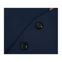 Men's RENOIR Vest Wool 140's Adjustable, Two Pockets 508-19 Navy Blue image 4