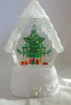 Hallmark Snowblowing Gingerbread House Shaped Globe Lighted Color Changing - $50.48