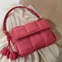 Top Quality Women  Bags Square Crossbody Bag Shopper  Bag Raspberry Color Soft L - £79.59 GBP