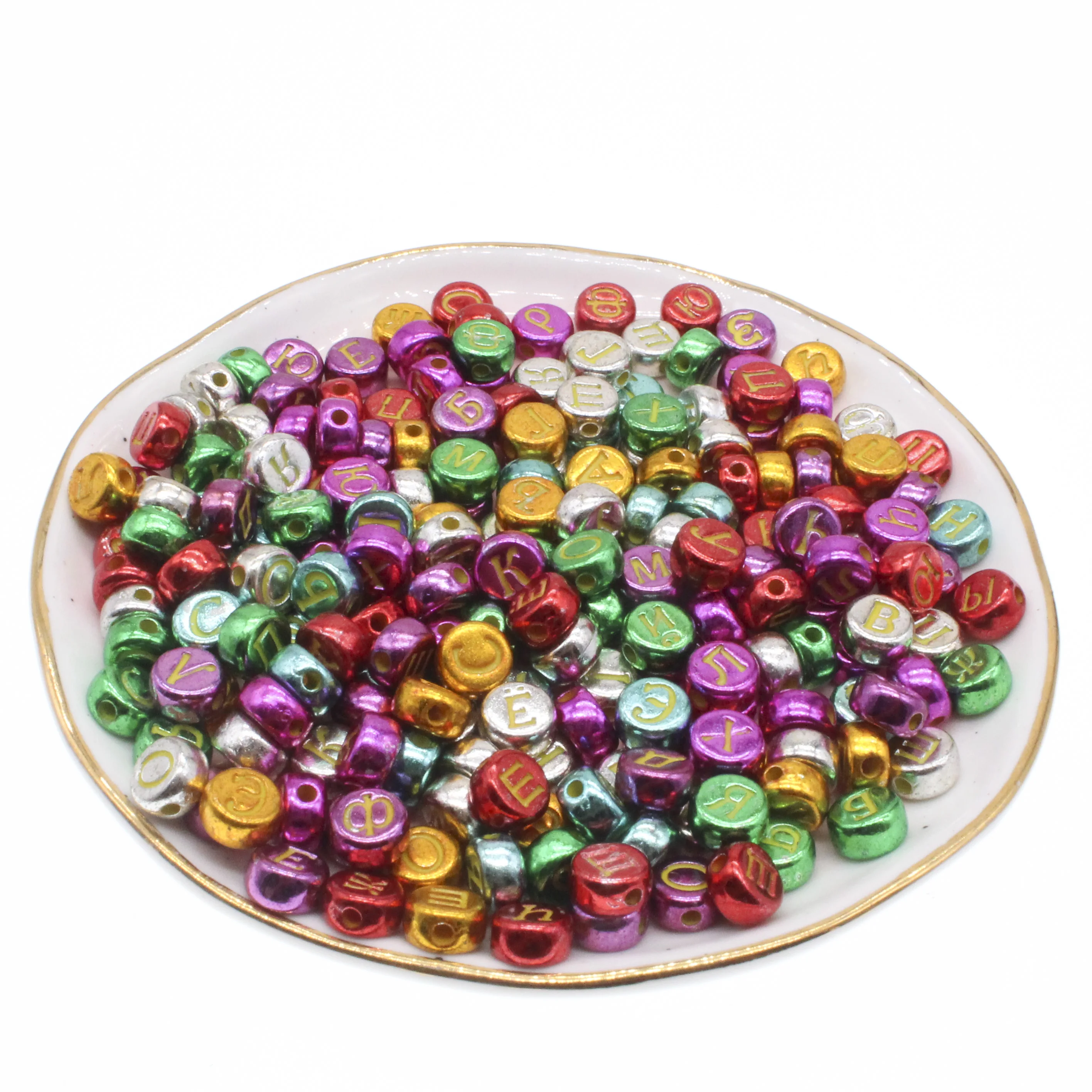 Hot Sale 1000Pcs Random Mix Russian Letter Acrylic Beads For Jewelry Ma Neck cel - £99.72 GBP