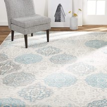 Area Rug, 7&#39;9&quot; X 10&#39;2, Grey/Blue, Home Dynamix Boho Andorra Transitional Damask. - $149.98