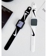 Nike Swoosh Apple Watch Band WHITE 42/44/45/49mm 1,2,3,4,5,6,7,8,SE,Ultra - $23.36