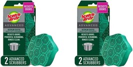 Scotch-Brite Scrub Dots Advanced Heavy Duty Scrubbers, 2 Scrub Sponges -... - $13.67