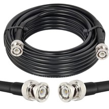 Bnc Male To Bnc Male Cable 25Ft,50 Ohm Bnc Cable,Low Loss Kmr240 Coaxial... - £34.48 GBP