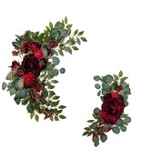 Wedding Arch Decor Artificial Flowers Red Rose  (Set of 2) - £47.36 GBP