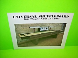 Gilchrist Vending Ltd. Universal Shuffleboard Original Arcade Shuffle Game Flyer - $22.33