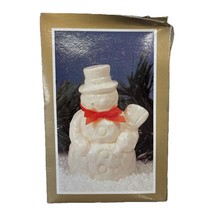 Holiday Collection From World Bazaars Inc. White Porcelain Snowman Figurine - $9.99