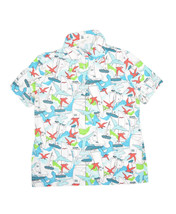 Vintage Jantzen Polo Shirt Mens L Nautical Sailing Birds All Over Print ... - $28.74