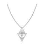 925 Silver Moissanite Lord Shiva Trident and Tringle Pendant Jewelry For... - $164.45 CAD