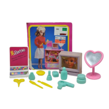 VINTAGE 1990 BARBIE BEAUTY CENTER # 7397 MAKEUP COSMETICS ACCESSORIES MI... - $28.50