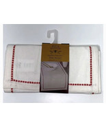 Bee &amp; Willow Red CottonCoconut Milk Snowflake Embroidery Table Runner, 1... - $176.41 CAD