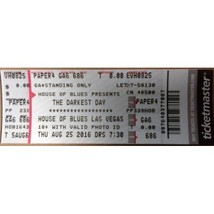 THE DARKEST DAY @ The House of Blues Las Vegas Expired Complimentary Ful... - $1.95