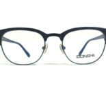 Eyenigma Time C.TD Eyeglasses Frames Blue Ribbed Round Full Rim 49-20-135 - $29.69