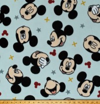 Fleece Disney Mickey Mouse Mickey Head Icon Pack Fleece Fabric Print BTY A331.20 - £8.60 GBP