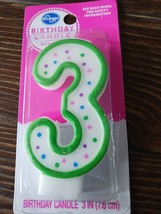 #3  BIRTHDAY CANDLE, 3-INCH Number 3, new - $7.13