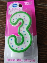 #3  BIRTHDAY CANDLE, 3-INCH Number 3, new - £5.71 GBP