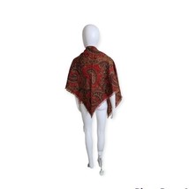 Vintage Carlisle(?) Woolen Woven Triangle Paisley Scarf Kosinka Shawl - $79.20