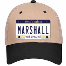 Marshall West Virginia Novelty Khaki Mesh License Plate Hat - £23.08 GBP