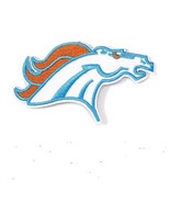 DENVER BRONCOS 4&quot;X 2.3&quot; NFL FOOTBALL IRON ON EMBROIDERED PATCH - $2.95