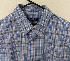 Ralph Lauren Black Label Button Down Slim Shirt Men’s L Blue Plaid Long ... - $19.95