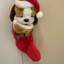 17&quot; Holiday Christmas Puppy Stocking Very Cute! - £11.08 GBP