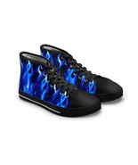 Fire Sneakers, Converse, Converse High Tops, Black Converse, Converse Shoes - $71.00