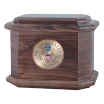 Walnut Diplomat Military Wood Cremation Urn - £237.24 GBP