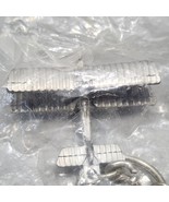 Chevron Bi-Plane Pewter Aviation Key Chain Silver Tone Advertisement Pro... - €12,94 EUR
