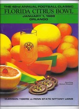 1988 Citrus Bowl Game Program Clemson Penn State - $85.27