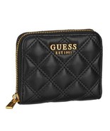 GUESS Giully Small Zip Around Wallet Black PU with Gold Hardware - €38,51 EUR