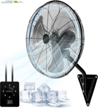 20” Wall Mount Fan 7000 CFM High Velocity Wall Industrial Fan 120° Oscil... - $251.50