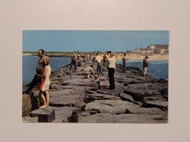 Cape May New Jersey People Fishing Steger Beach Service 1974 NJ Postcard  - £3.90 GBP