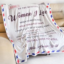 &quot;Woman I Love...&quot; Throw Blanket 70&quot; x 55&quot;  Great Gift Idea! NEW - £21.51 GBP