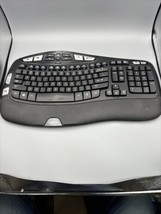 Logitech K350 Black Wave Unifying Wireless Keyboard NO USB RECEIVER DONGLE - $22.96